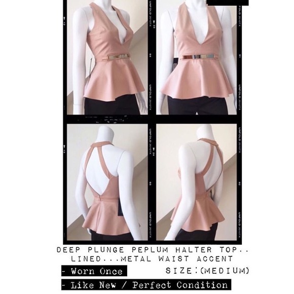 MARCIANO - PEPLUM HALTER TOP - Picture 6 of 7